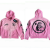 Hell$tar Studios vintage washed hoodie Pink