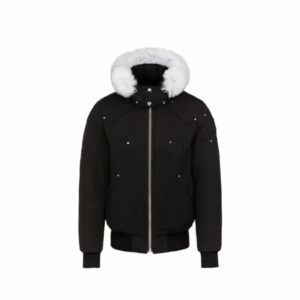 Moose Knuckles Original Ballistic Bomber Jacket White Fur