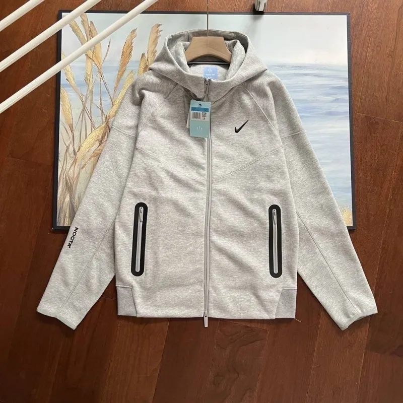 Nike Sportswear x NOCTA Tech Fleece Full Zip Hoodie & Joggers Set Grey - Image 2