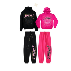 Combo Sale Sp5der P*NK V2 Hoodie and Sweatpan