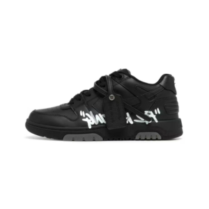 OFF-WHITE Out Of Office OOO "For Walking" Low Tops Black White