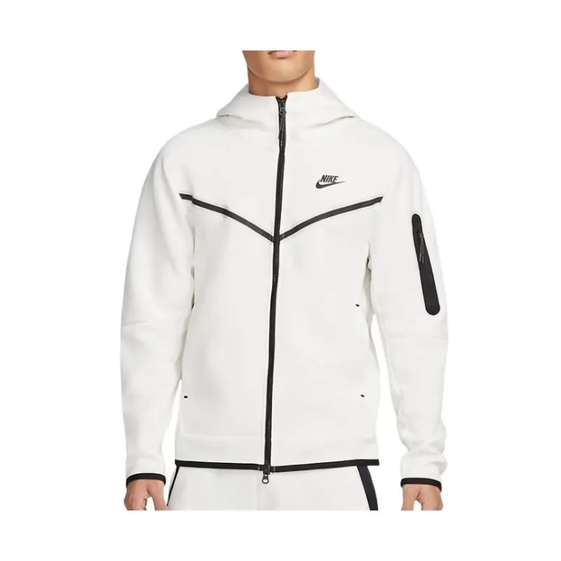 Nike Sportswear Tech Fleece Full-Zip Hoodie & Joggers Set White - Image 2