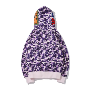 BAPE Color Camo Shark Zip Hoodie Purple 6317