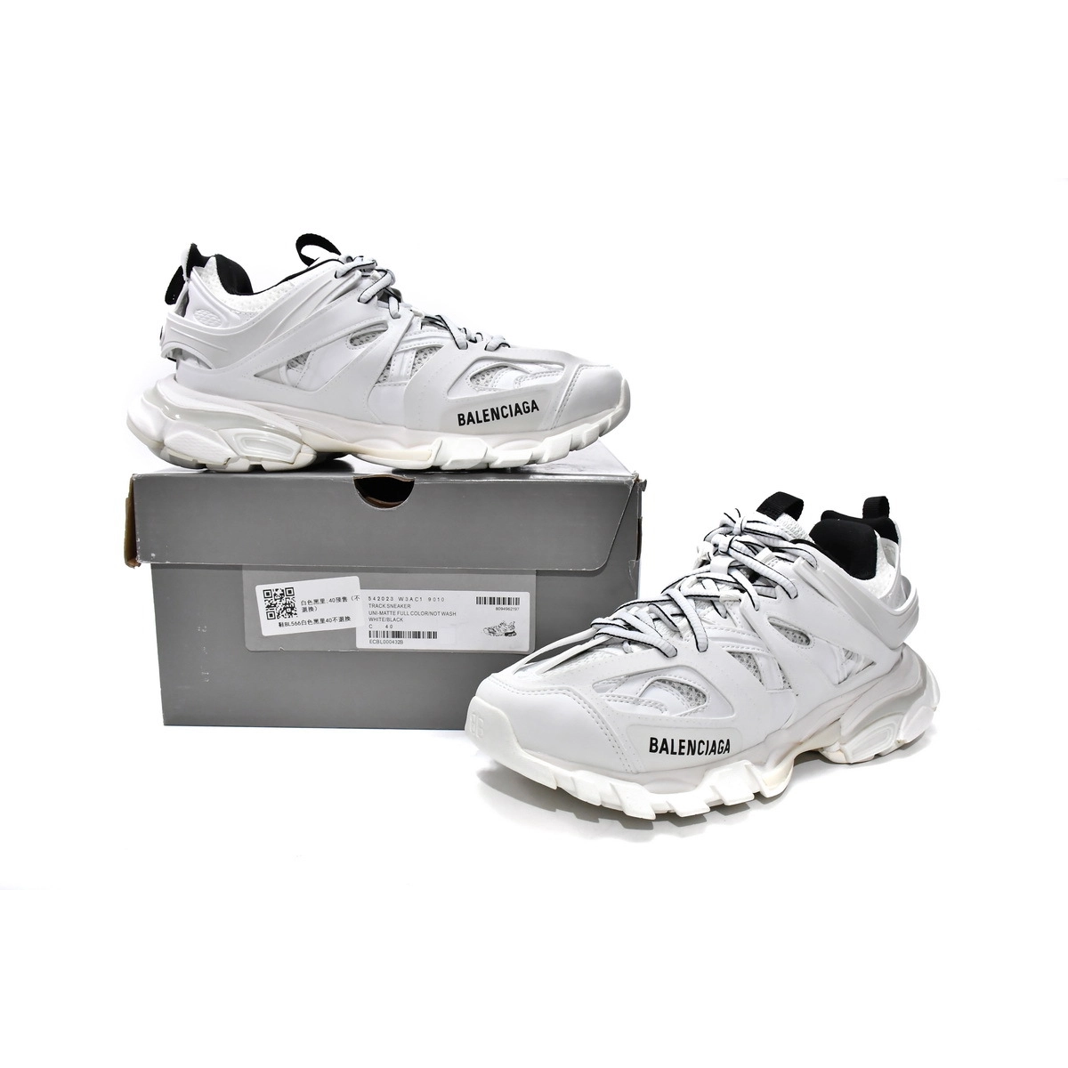Balenciaga Track White Black LED 542023W3AC19010 - Image 5