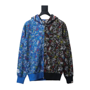 BAPE Color Camo Shark Full Zip Hoodie Blue Grey