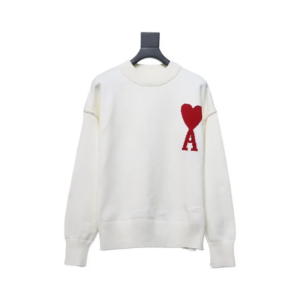 AMI Paris Ami de Coeur Sweater White