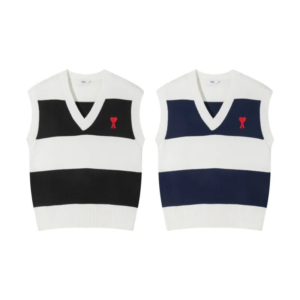 AMI Rugby Stripe Vest Knit