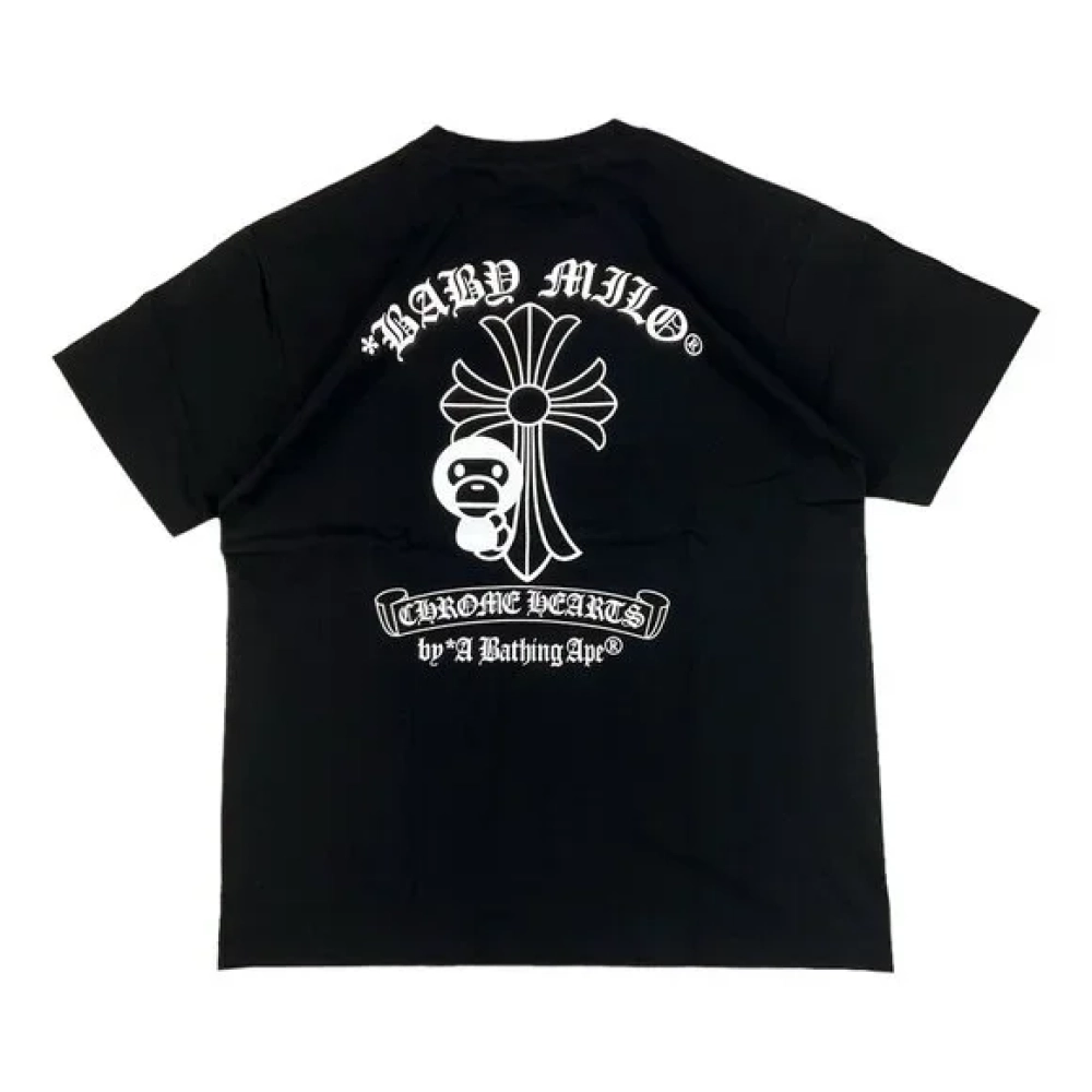 BAPE x Chrome Hearts Baby Milo T-shirt Black - Image 2