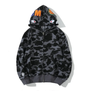 BAPE Color Camo Shark Zip Hoodie Black