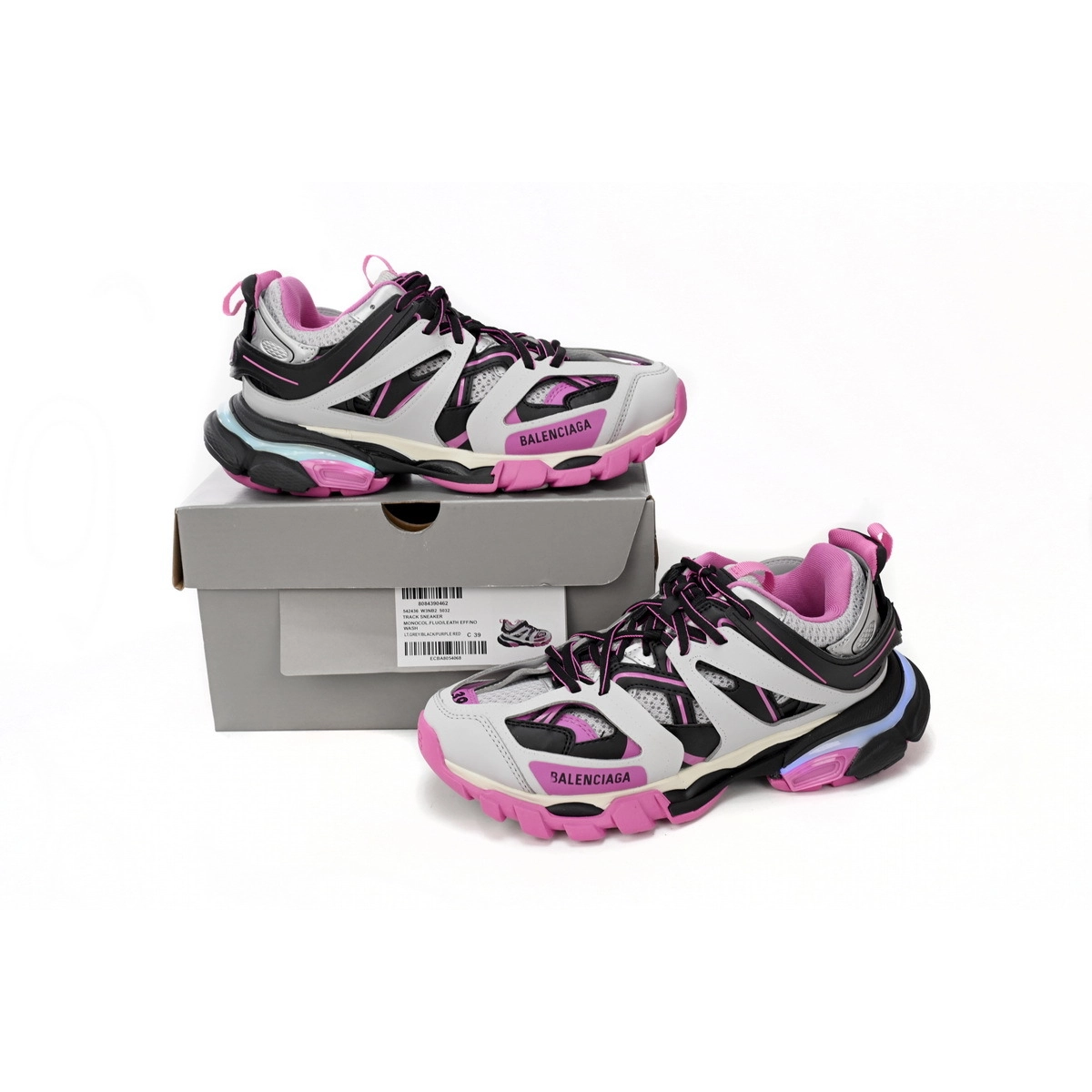Balenciaga Track Grey Pink Black LED 555032W3AD31252 - Image 5