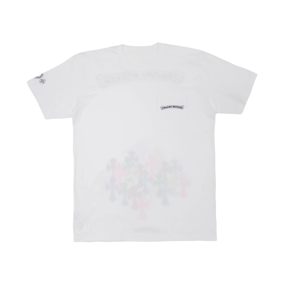 Chrome Hearts Multi Color Cross T-shirt White - Image 3