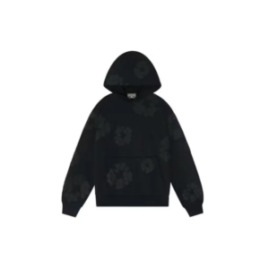 Denim Tears Cotton Wreath Hoodie Black Monochrome