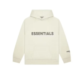 Fear of God Essentials Pullover Hoodie Applique Logo Buttercream