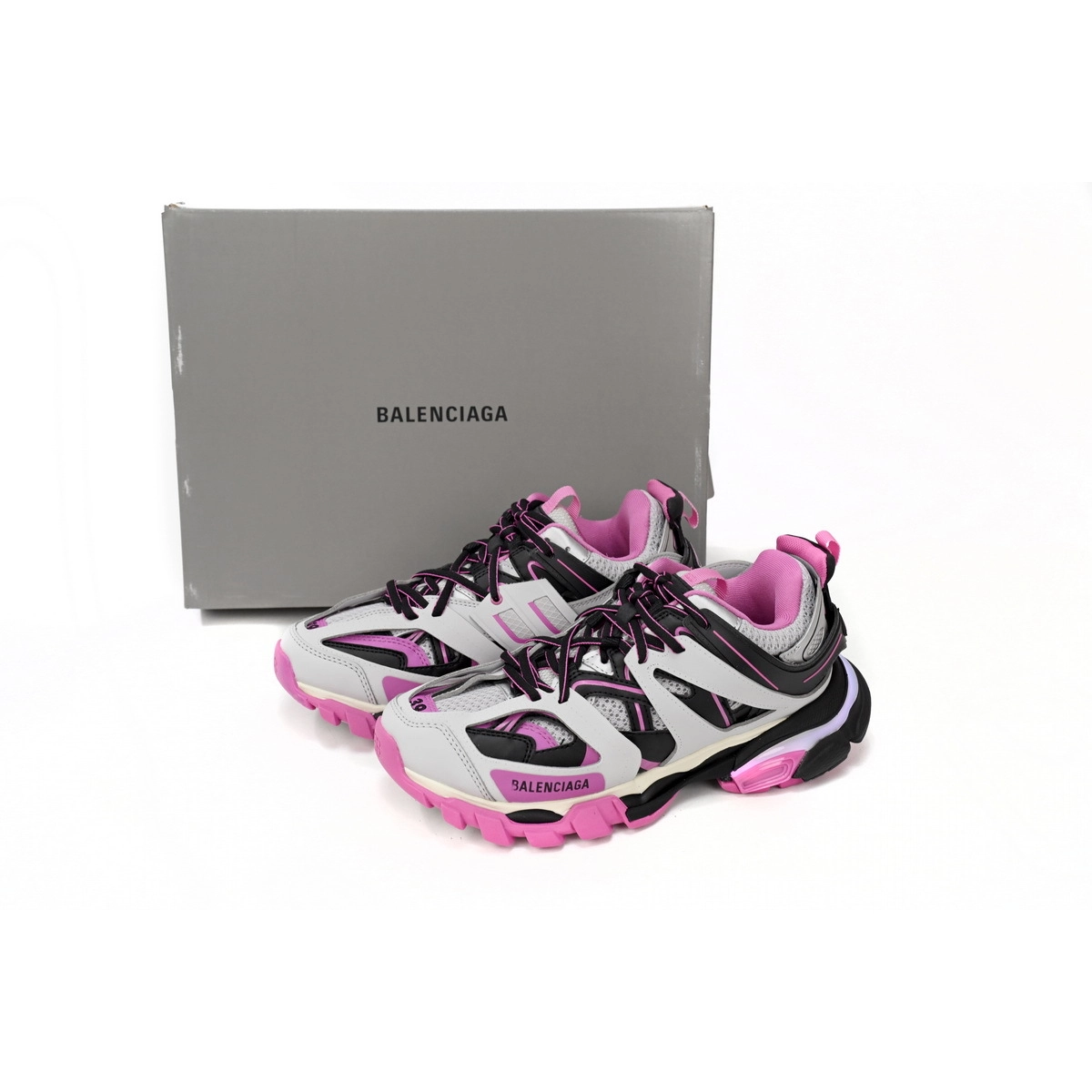 Balenciaga Track Grey Pink Black LED 555032W3AD31252 - Image 2