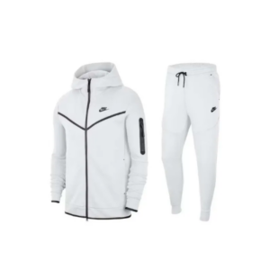 Nike Sportswear Tech Fleece Full-Zip Hoodie & Joggers Set White