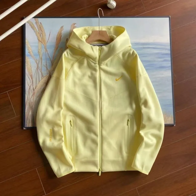 Nike Sportswear x NOCTA Tech Fleece Full Zip Hoodie & Joggers Set Citron Tint - Image 2