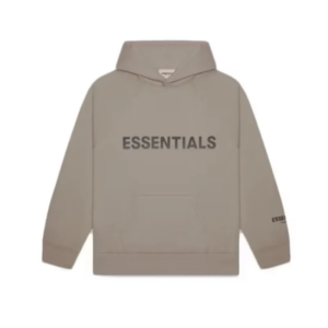 Fear of God Essentials Pullover Hoodie Applique Logo Taupe
