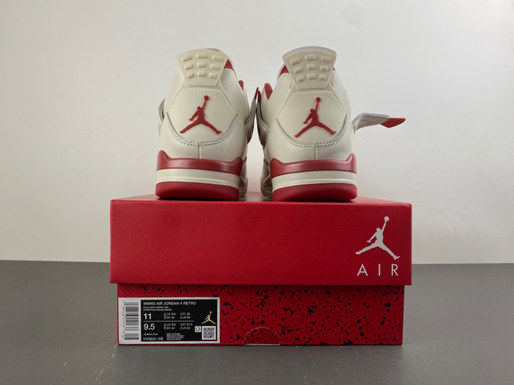 Air Jordan 4 “ Valentine's Day Beige and Red" - Image 5